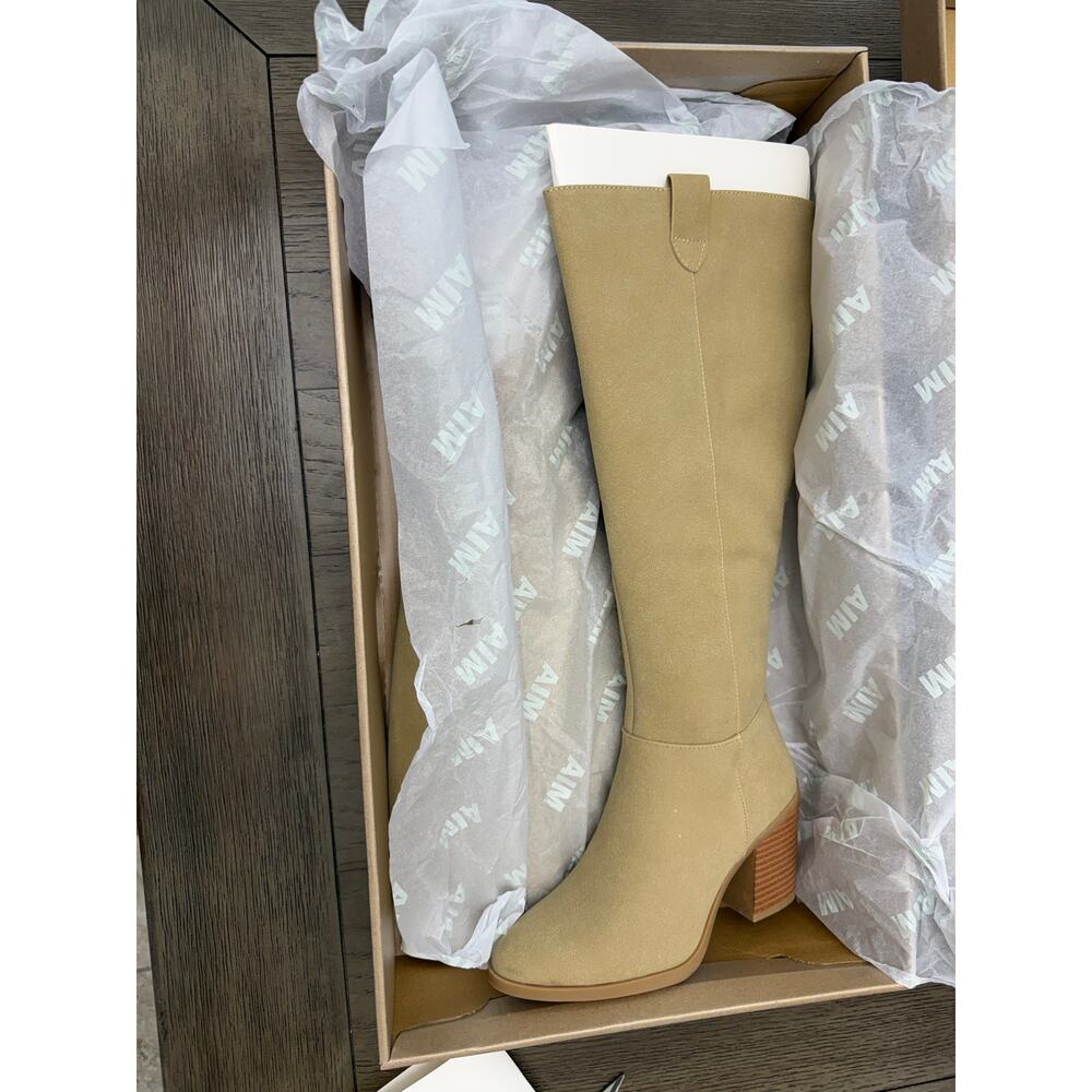 MIA Hadley Sand Knee High Boots Womens Size 6 Block Heel NIB - Picture 7 of 9